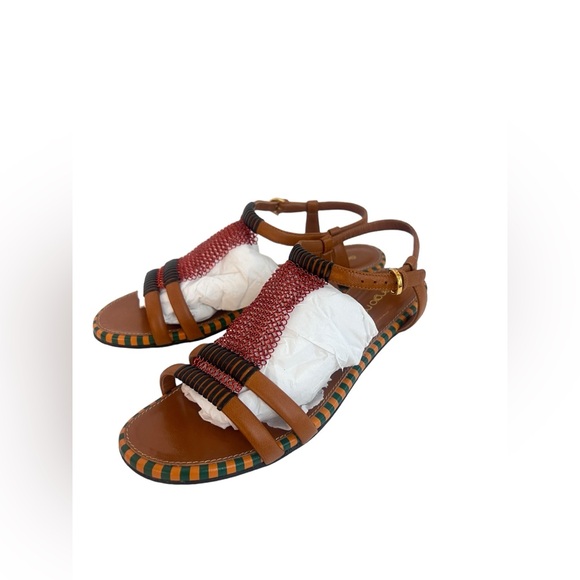 Sergio Rossi mesh ankle strap strappy sandals - Picture 4 of 8